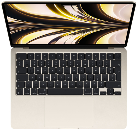 MacBook Air 13 (M2 2022 8C CPU 8C GPU) 8GB 256GB SSD Starlight, Цвет: Starlight / Сияющая звезда, Жесткий диск SSD: 256 Гб, Оперативная память: 8 Гб, изображение 2