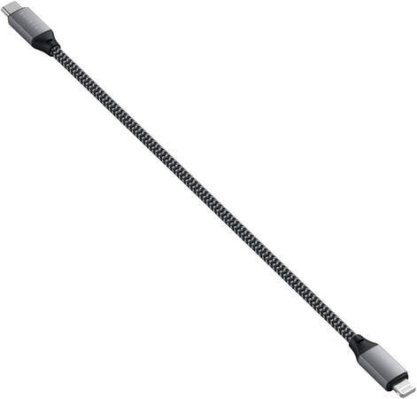 Кабель Satechi USB-C to Lightning MFI Cable 25см. Серый космос, изображение 2