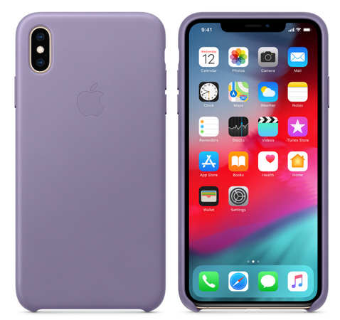 Чехол Apple для iPhone XS Max Leather Case Lilac (оригинал), изображение 2