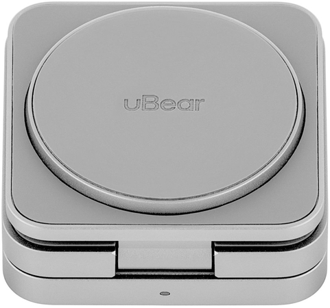 Беспроводное зарядное устройство uBear Balance 3in1 Magnetic wireless charger серебро, изображение 5