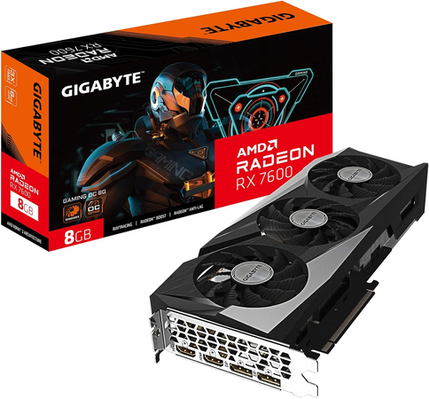 Видеокарта GIGABYTE AMD Radeon RX 7600 GAMING OC (GV-R76GAMING OC-8GD), изображение 8