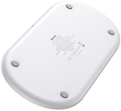 Беспроводное зарядное устройство Baseus, 3in1 Wireless Charger, 7.5W, White, Цвет: White / Белый, изображение 3
