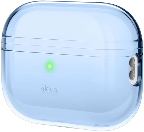 Чехол для AirPods Pro 2 Elago Clear case Aqua Blue, Цвет: Blue / Голубой