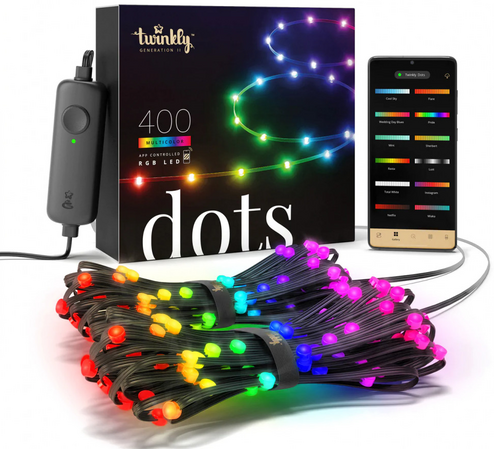 Программируемая светодиодная лента Twinkly Dots Gen II 400 LED (TWD400STP-BEU), Длина: 20 м, Цвет: Black / Черный