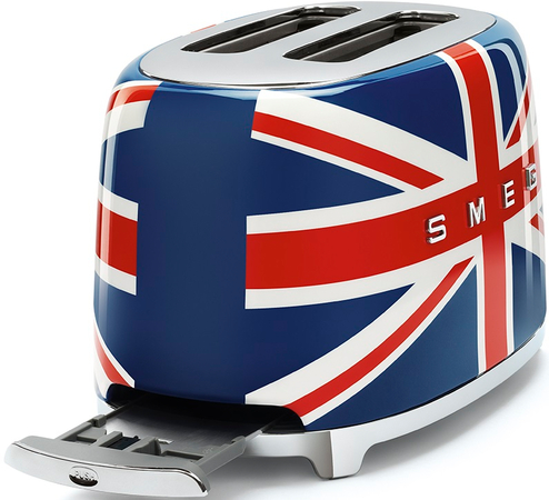 Тостер SMEG TSF01UJEU  на 2 ломтика британский флаг, Цвет: Blue / Синий, изображение 5
