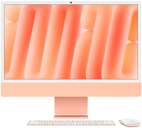 Apple iMac 24" M4 10GPU/16GB/256GB Orange (MWV83) 2024, Общий объем твердотельных накопителей (SSD): 256 ГБ, Объем оперативной памяти: 16 ГБ, Цвет: Orange / Оранжевый