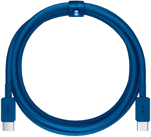Кабель VLP Nylon Cable USB C - USB C 1.2м тёмно синий, Цвет: Blue / Синий