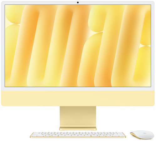 Apple iMac 24" M4 10GPU/16GB/256GB Yellow (MWUW3) 2024, Общий объем твердотельных накопителей (SSD): 256 ГБ, Объем оперативной памяти: 16 ГБ, Цвет: Yellow / Желтый