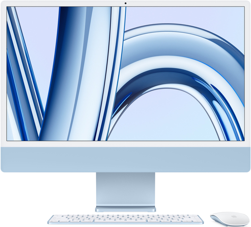 Apple iMac 24" M3 10GPU/8GB/512GB Blue (MQRR3) 2023, Общий объем твердотельных накопителей (SSD): 512 ГБ, Объем оперативной памяти: 8 ГБ, Цвет: Blue / Голубой