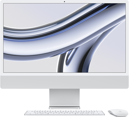 Apple iMac 24" M3 8GPU/8GB/256GB Silver (MQR93) 2023, Общий объем твердотельных накопителей (SSD): 256 ГБ, Объем оперативной памяти: 8 ГБ, Цвет: Silver / Серебристый