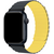 Ремешок магнитный силиконовый uBear Mode для Apple Watch, M/L, чёрный/жёлтый, Цвет: Yellow / Желтый