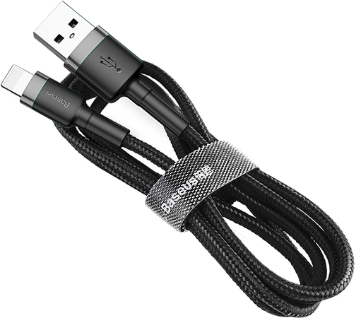 Кабель Baseus, Lightning to USB, 2.4A , Grey, изображение 2