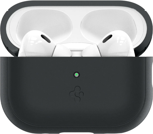 Защитный чехол Spigen Silicon Fit with Strap for AirPods Pro 1 / 2 Black, изображение 5