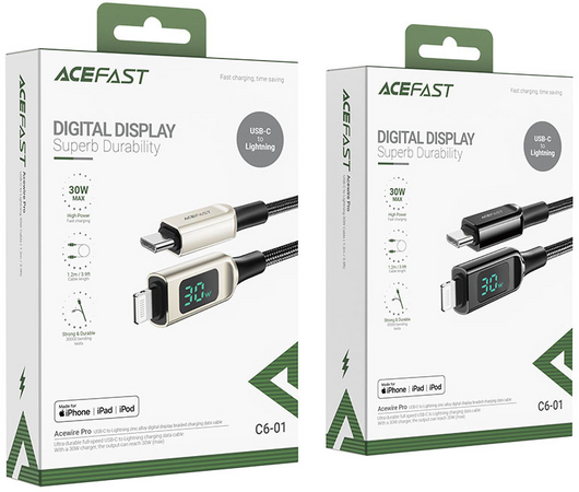 Кабель ACEFAST C6-01 USB-C to Lightning Silver, Цвет: Silver / Серебристый, изображение 3