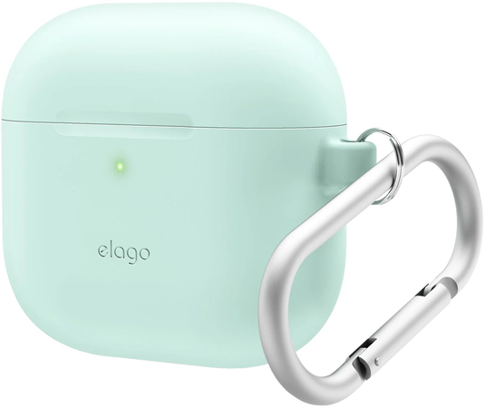 Чехол для наушников AirPods 4 Elago Silicone Hang case Mint, Цвет: Green / Мятный