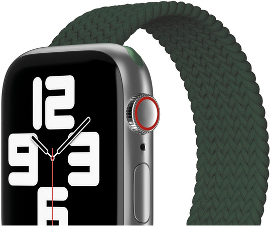 Ремешок нейлоновый VLP для Apple Watch 40 темно-зеленый, Цвет: Dark green / Темно-зеленый, изображение 2
