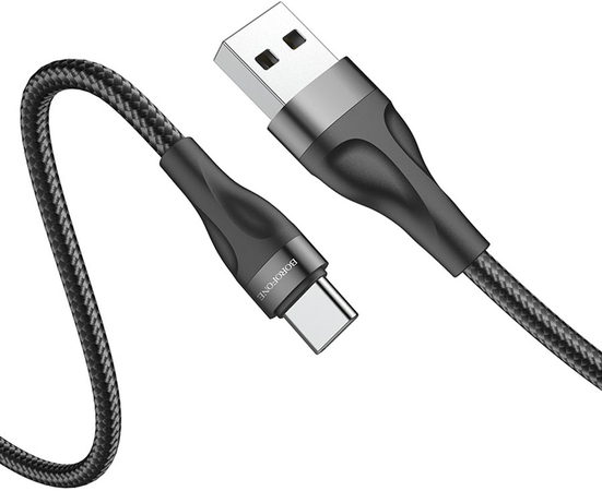 Кабель Borofone USB-A to USB-C BX61 Black, изображение 3