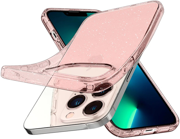 Чехол Spigen Liquid Crystal Glitter для iPhone 13 Pro Pink, изображение 5