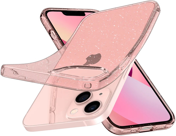 Чехол для iPhone 13 Spigen Liquid Crystal Glitter Rose, изображение 2