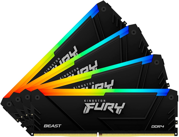 Оперативная память Kingston FURY Beast Black RGB (KF432C16BB12AK4/64) 64 ГБ, изображение 3