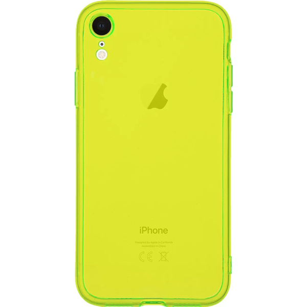 Чехол для iPhone XR Brosco Neon Желтый, Цвет: Yellow / Желтый