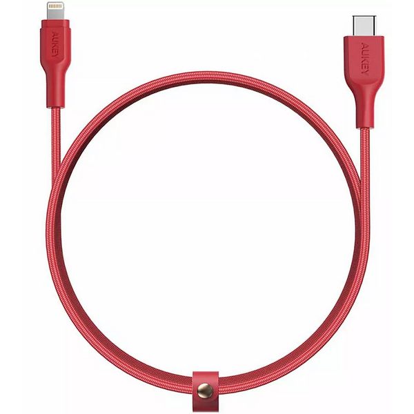 Кабель USB-C to Lightning AUKEY 2m Red
