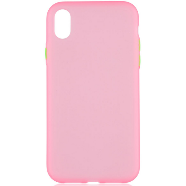 Чехол для iPhone XR Brosco Fresh Розово-зеленый