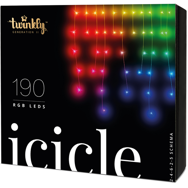Smart-гирлянда Twinkly iCicle Gen II 190 LED (TWI190STP-TEU)