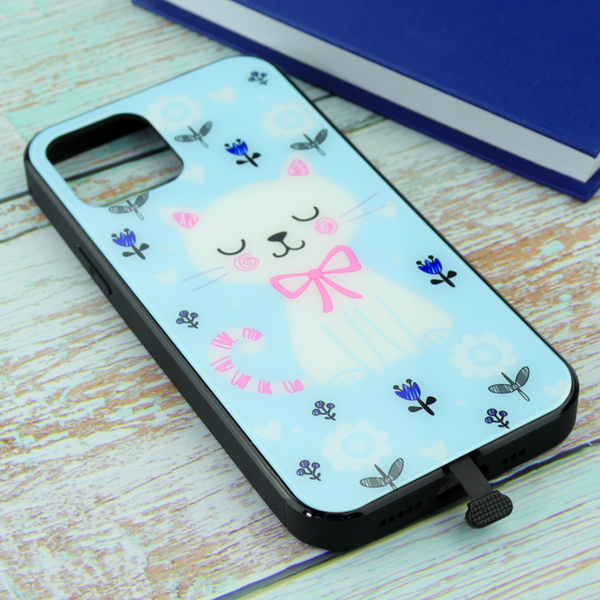 Чехол для iPhone 12 Pro Max Blue Butterfly Cat