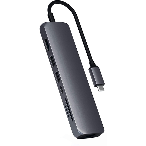 USB-хаб Satechi Aluminum Multi-Port Adapter with Ethernet Type-C Space Gray, изображение 3