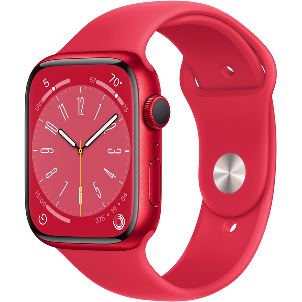Apple Watch Series 8 41mm GPS Red Aluminum Case with Red Sport Band, Размер корпуса/ширина крепления: 41, Цвет: Red / Красный, Возможности подключения: GPS