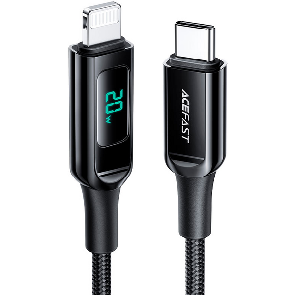 Кабель ACEFAST C6-01 USB-C to Lightning Black, Цвет: Black / Черный, изображение 2
