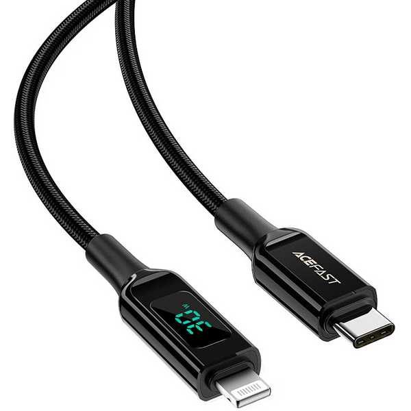 Кабель ACEFAST C6-01 USB-C to Lightning Black, Цвет: Black / Черный, изображение 3