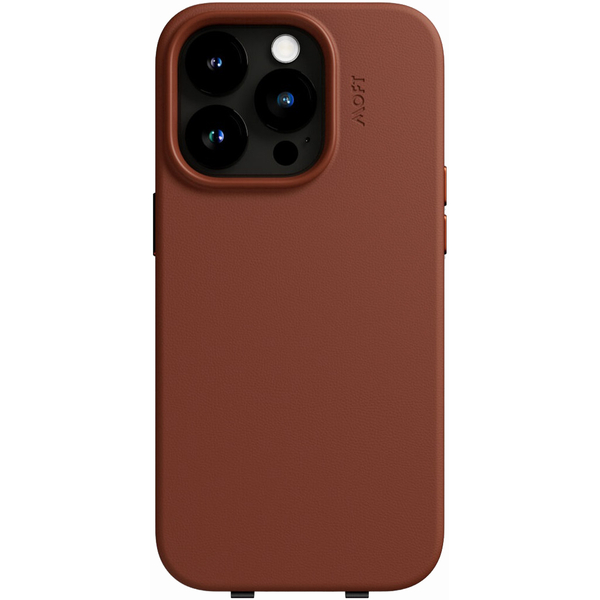 Чехол для iPhone 14 Pro Max MOFT Vegan Leather Snap Phone Case Brown, Цвет: Brown / Коричневый