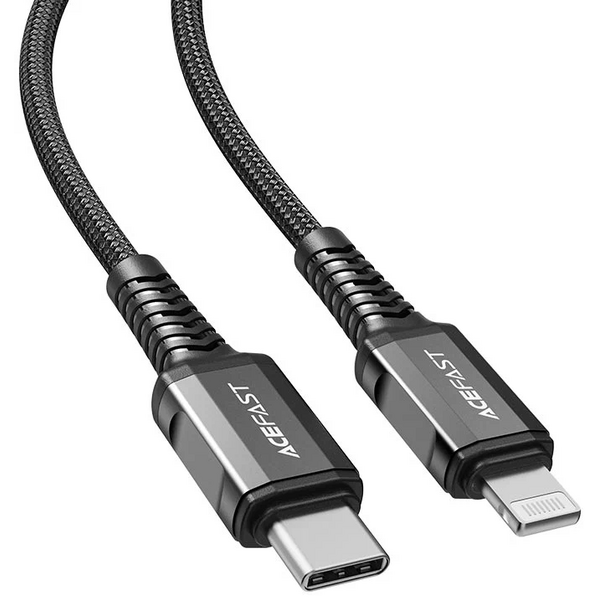 Кабель ACEFAST C1-01 USB-C to Lightning Black, изображение 2