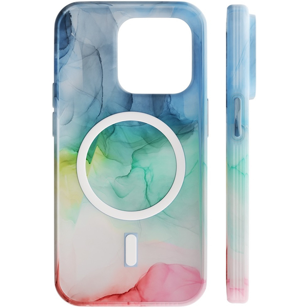 Чехол защитный VLP Splash case с MagSafe для iPhone 14 Pro Max мультицвет, Цвет: Blue / Голубой, изображение 3