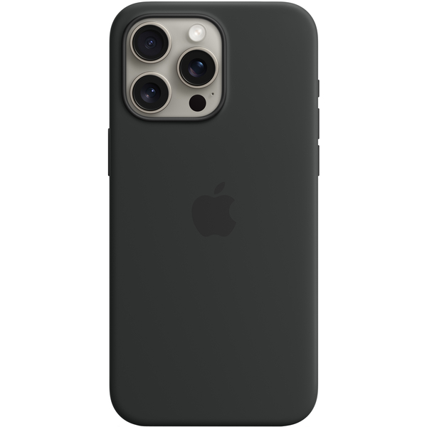 Чехол для iPhone 15 Pro Max Silicone Case Black, Цвет: Black / Черный, изображение 4