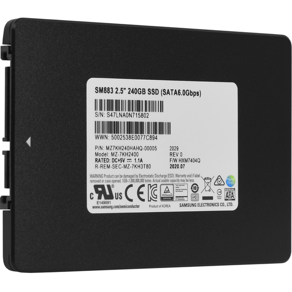 SSD накопитель Samsung SM883 240 ГБ (MZ7KH240HAHQ-00005), изображение 2