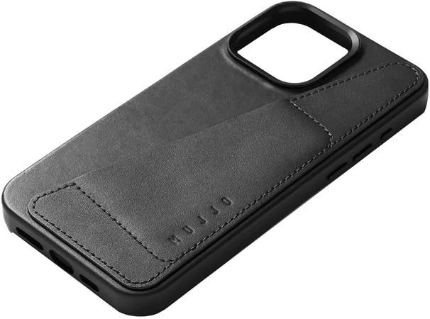 Чехол для iPhone 15 Pro Max Mujjo Full Leather Wallet Case Black, Цвет: Black / Черный, изображение 6