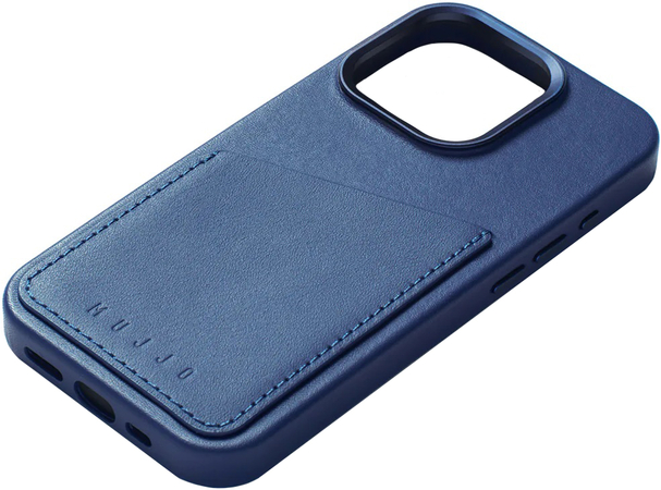 Чехол для iPhone 15 Pro Mujjo Full Leather Wallet Case Monaco Blue, Цвет: Blue / Синий, изображение 7