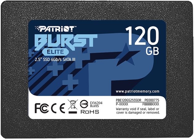 SSD накопитель Patriot Burst Elite 120 ГБ (PBE120GS25SSDR)