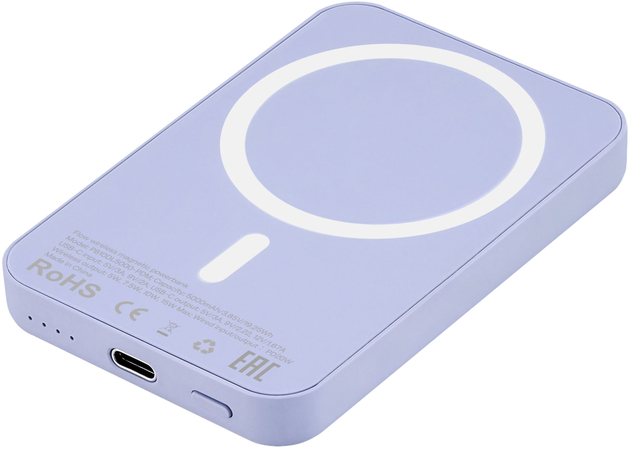 Внешний аккумулятор uBear Flow Magnetic 5000mAh Lavender, Цвет: Violet / Фиолетовый, изображение 3
