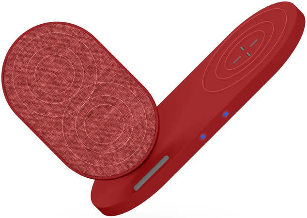Беспроводное зарядное устройство InterStep IS-TC-WCH2CDUOF-REDB201, Цвет: Red / Красный, изображение 2