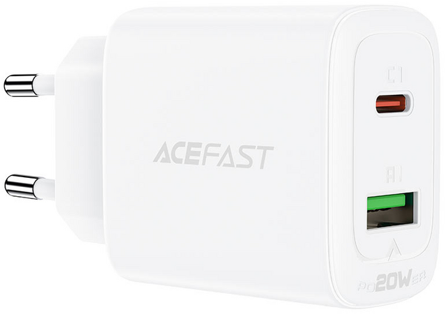 Зарядное устройство двухпортовое ACEFAST A25 PD20W USB-C+USB-A dual port, изображение 3
