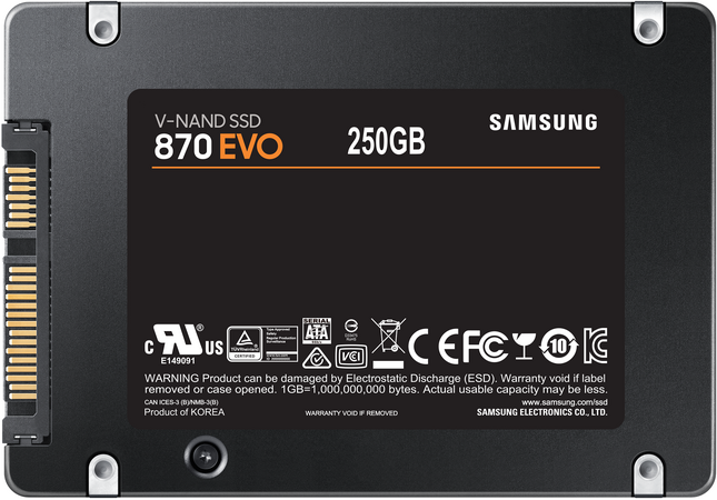 SSD накопитель Samsung 870 EVO 250 ГБ (MZ-77E250B/EU), изображение 2