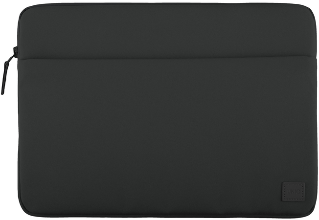 Чехол для ноутбуков 14" Uniq Vienna RPET fabric Laptop sleeve (ShockSorb) Midnight Black, Цвет: Black / Черный