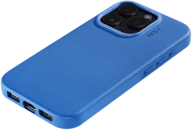 Чехол-накладка MOFT Snap Phone Case iPhone 15 Pro (Экокожа Movas) Сапфир, Цвет: Blue / Синий, изображение 5