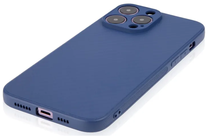 Чехол для iPhone 14 Pro Max Brosco Carbon Blue, изображение 3