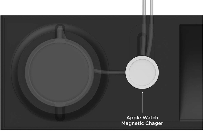Стенд Elago MagSafe Tray Duo для iPhone/Apple Watch Black, Цвет: Black / Черный, изображение 3