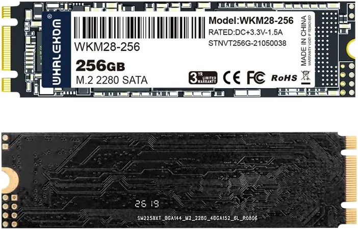 SSD накопитель Whalekom WKM2 256 ГБ (WKM2-256), изображение 2
